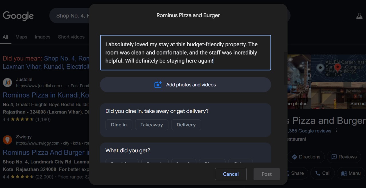 Paste and post your review